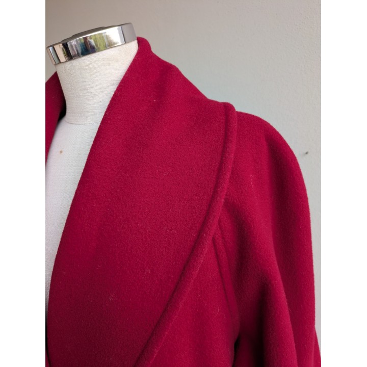 cappotto lana rosso vintage