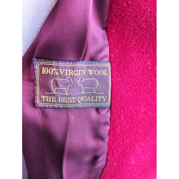 cappotto lana rosso vintage